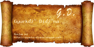 Gyurkó Diána névjegykártya